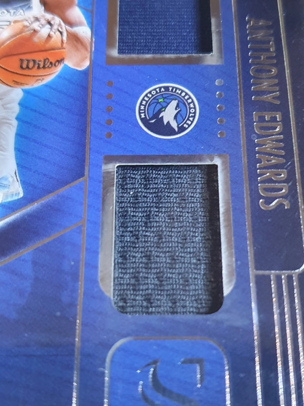 2024 Panini Silhouette Anthony Edwards #PATCH Game Worn Dual Jersey - Rare