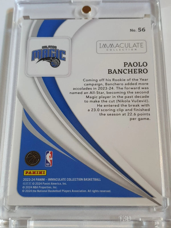2023 Panini Immaculate Paolo Banchero #56 SILVER /99 Action Edition - Rare