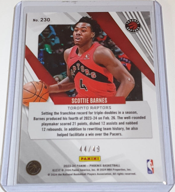 2023 Panini Phoenix Scottie Barnes #230 YELLOW /49 Holo - Ready to Grade
