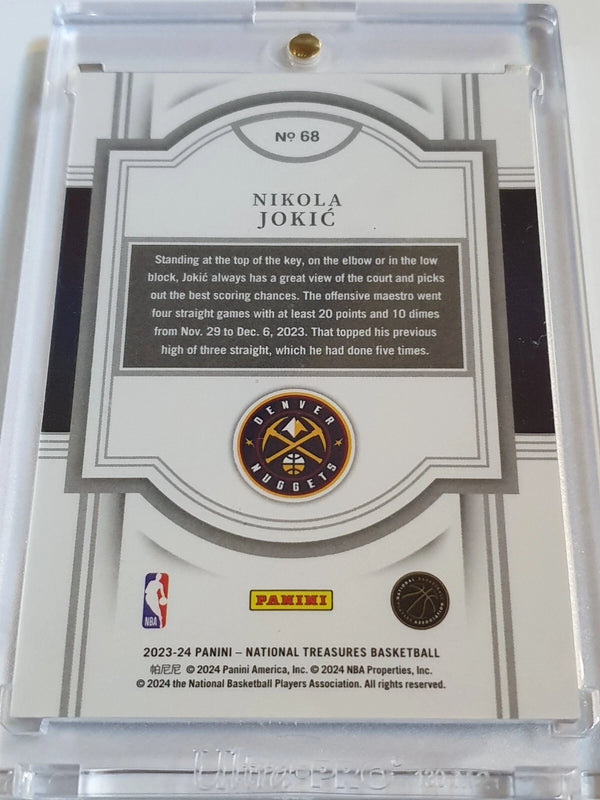 2023 Panini National Treasures Nikola Jokic #68 RED /33 Foil Edition - Rare