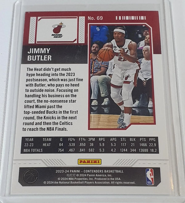 2023 Panini Contenders Jimmy Butler #69 CRACKED ICE /25 Holo - Ready to Grade
