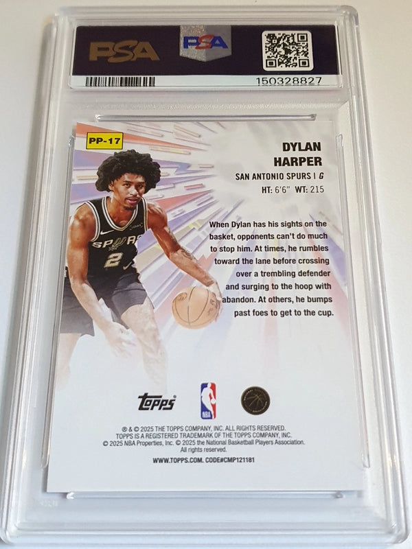 2025 Topps Dylan Harper Rookie #PP-17 HOLO FOIL Power Players - PSA 9 (POP 9)