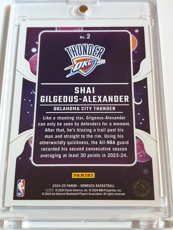 2024 Panini Donruss Shai Gilgeous-Alexander #2 DIAMOND RED /75 Holo - Rare