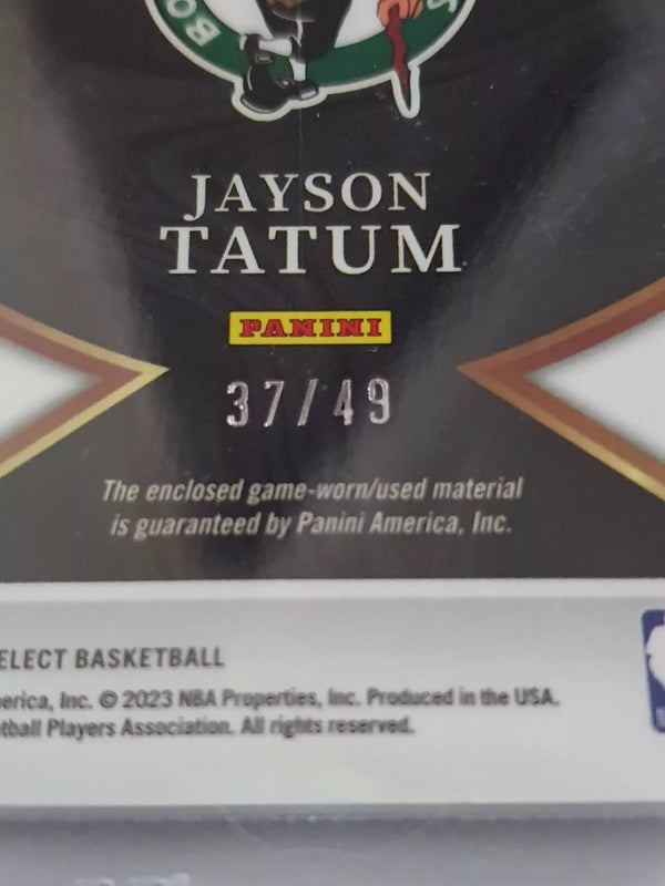 2022 Panini Select Jayson Tatum #PATCH COPPER Prizm /49 Game Worn Jersey - Rare