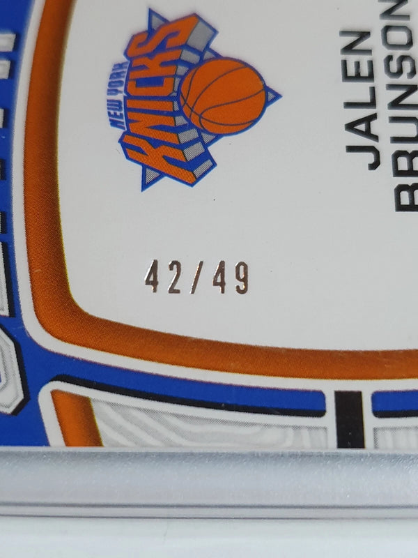 2024 Totally Certified Jalen Brunson #PATCH MIRROR BLUE /49 Game Worn Jersey