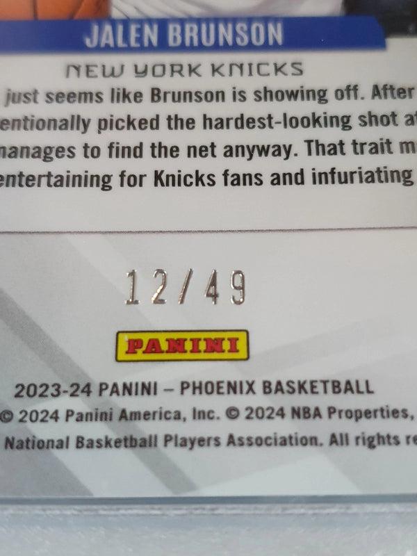 2023 Phoenix Jalen Brunson #242 BRONZE LAZER PHOENIX /49 Holo - Ready to Grade