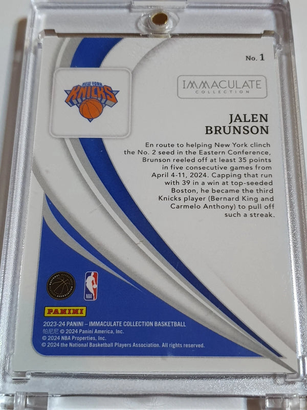 2023 Panini Immaculate Jalen Brunson #1 RED /49 Foil Edition - Ready to Grade