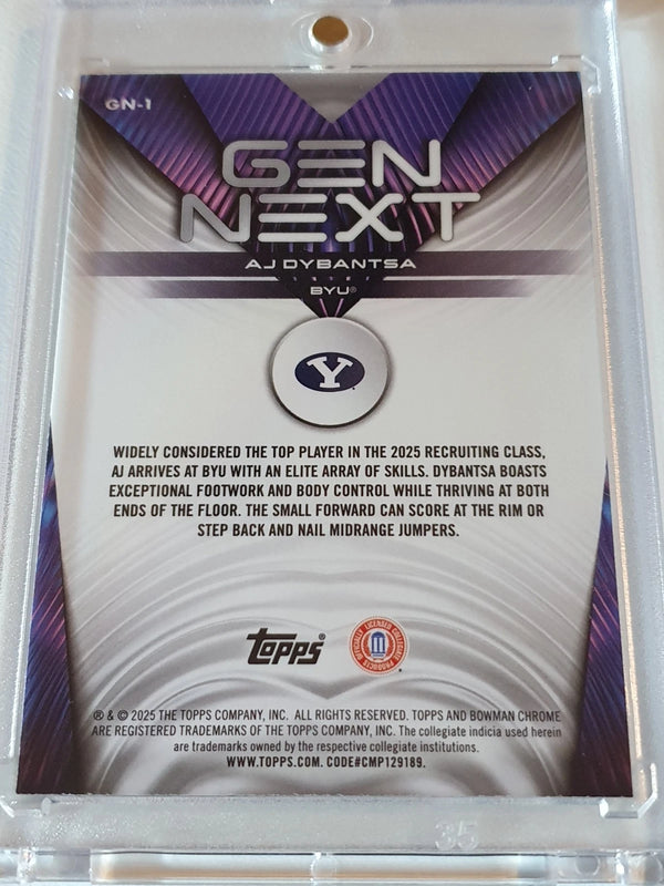 2025 Bowman U Chrome AJ Dybantsa Rookie #GN-1 MINI DIAMOND /150 Refractor RC