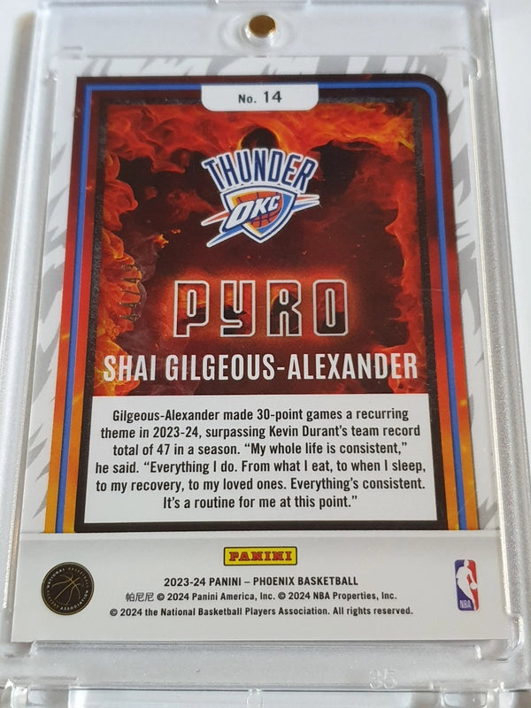 2023 Phoenix Shai Gilgeous-Alexander #14 ORANGE /49 Holo Pyro - Ready to Grade