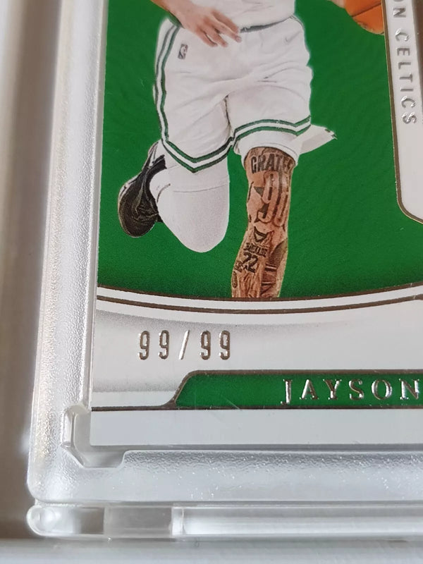 2021 National Treasures Jayson Tatum #PATCH 99/99 Game Worn Jumbo Jersey - Rare