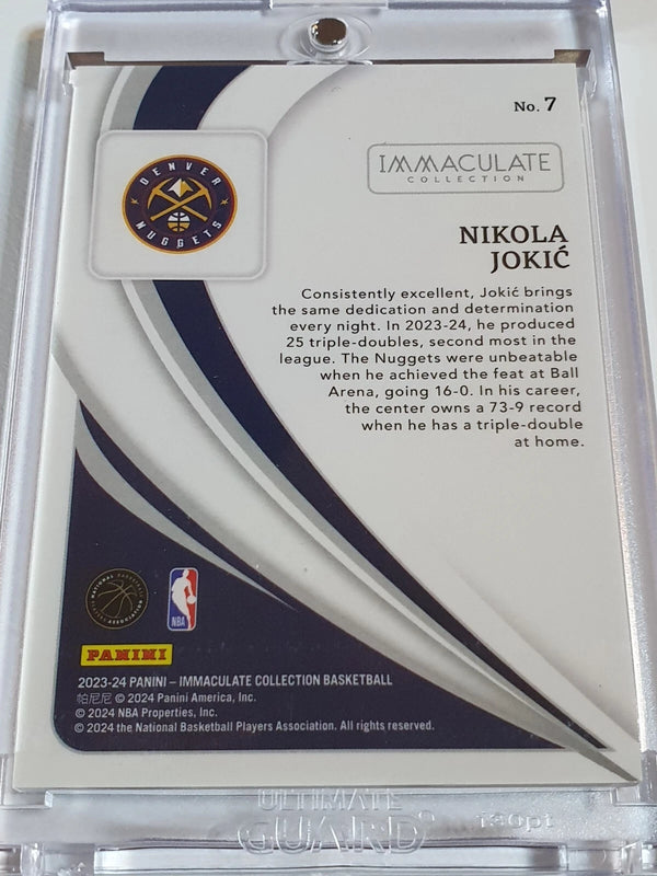 2023 Panini Immaculate Nikola Jokic #7 SILVER /99 Foil Edition - Ready to Grade