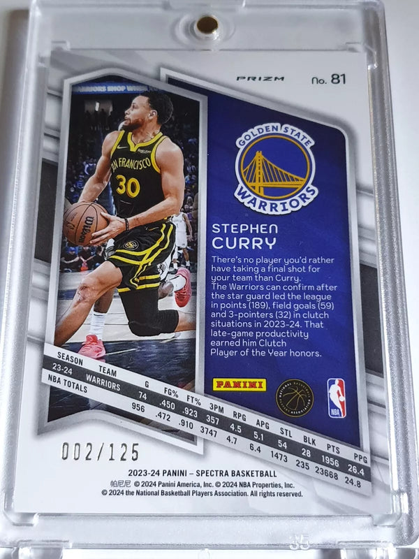 2023 Panini Spectra Stephen Curry #81 CELESTIAL /125 Prizm - Ready to Grade