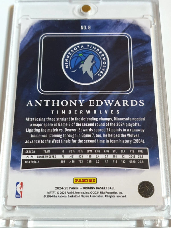 2024 Panini Origins Anthony Edwards #8 RED /299 Edition - Ready to Grade