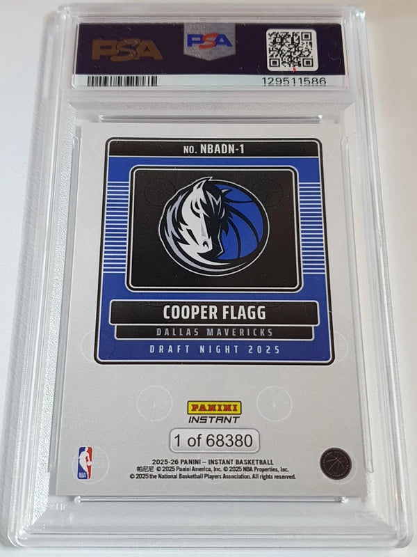 2025 Instant Cooper Flagg Rookie #NBADN-1 /68380 RC 1st Ever Panini Card - PSA 9