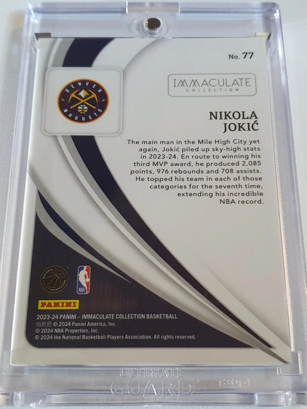 2023 Panini Immaculate Nikola Jokic #77 RED Foil /49 Action Edition - Rare