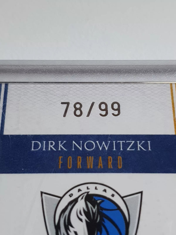 2010 Playoff National Treasures Dirk Nowitzki #PATCH /99 Game Worn Jersey - Rare