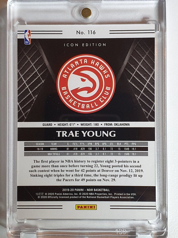 2019 Panini Noir Trae Young #116 ICON Edition /99 - Ready to Grade