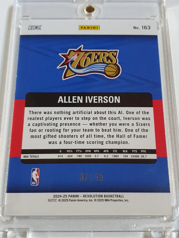 2024 Panini Revolution Allen Iverson #163 COSMIC /99 Holo Legends - Rare