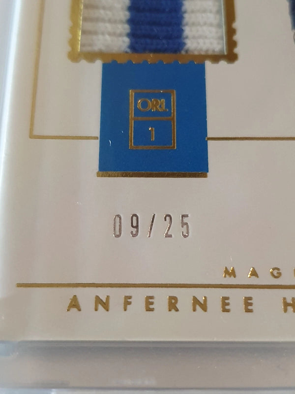 2018 Panini Encased Anfernee Hardaway #PATCH PRIME /25 Game Worn 2 Color Jersey