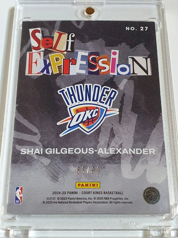 2024 Panini Court Kings Shai Gilgeous-Alexander #27 PINK /99 Self Expression