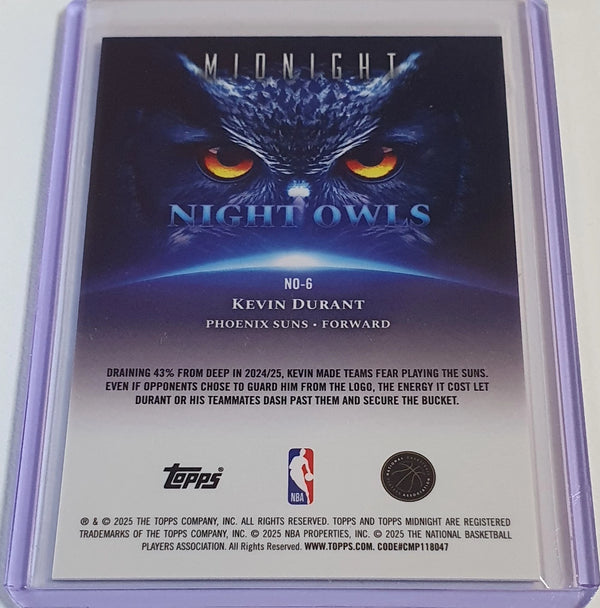 2025 Topps Midnight Kevin Durant #NO6 MORNING /149 Holo - Ready to Grade