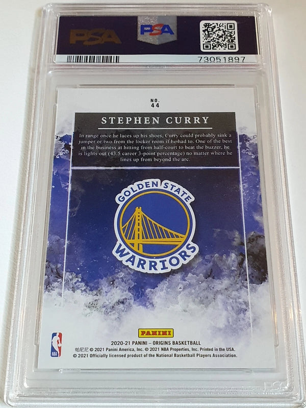 2020 Panini Origins Stephen Curry #44 ORANGE /75 Edition - PSA 9 (POP 2)