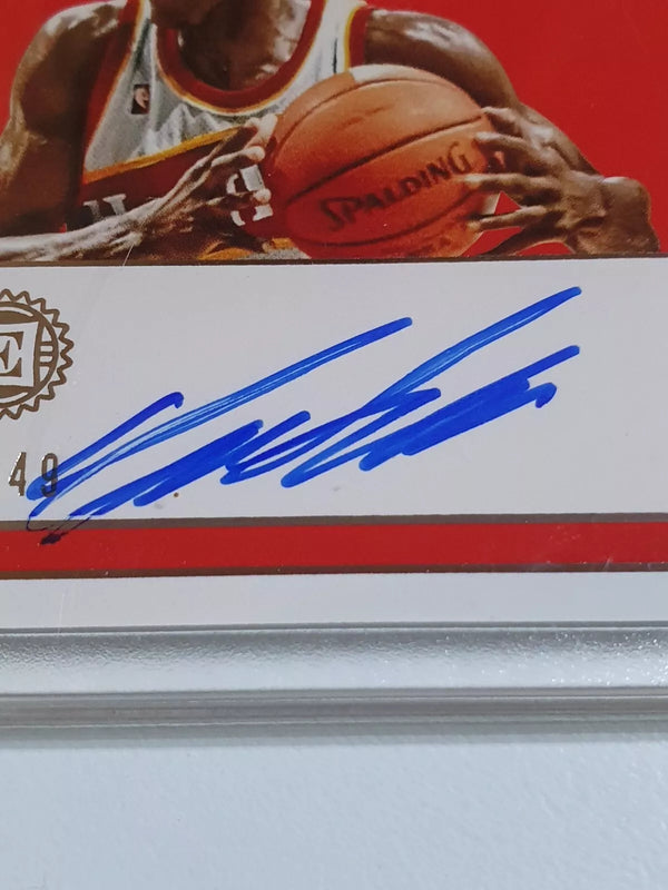 2017 Panini Encased Dominique Wilkins #PATCH AUTO /49 Game Worn Jersey - Rare