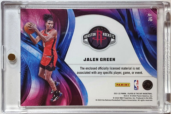 2021 Panini Jalen Green Rookie #PATCH MOON LAVA /50 Prizm Jumbo Jersey - Rare