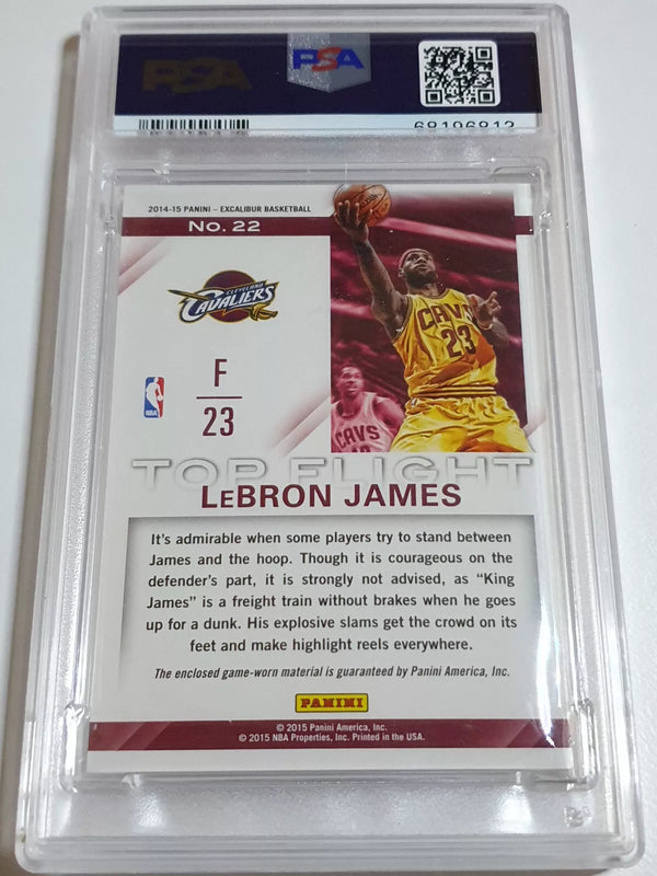 2014 Panini Excalibur Lebron James #PATCH Game Worn Jersey - PSA 9 (POP 4)