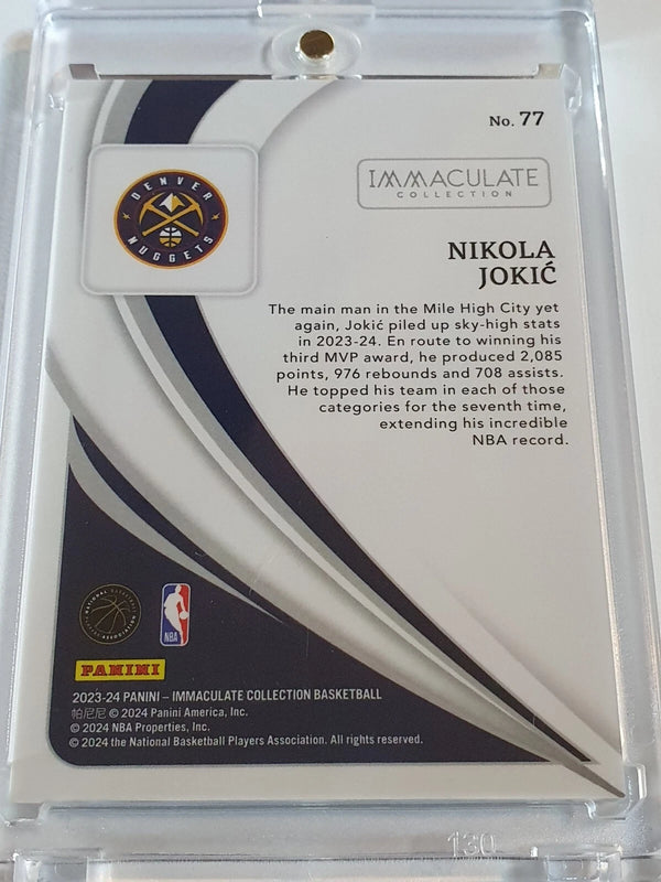 2023 Panini Immaculate Nikola Jokic #77 SILVER /99 Action Edition - Rare