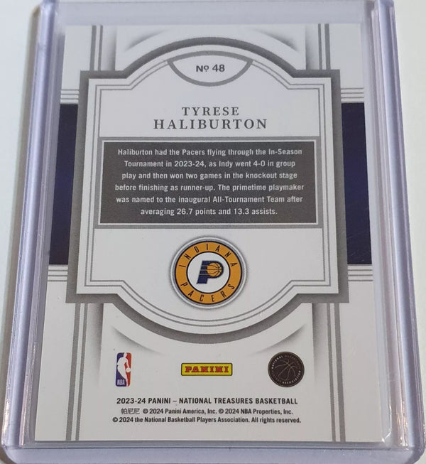2023 Panini National Treasures Tyrese Haliburton #48 SILVER /99 - Ready to Grade