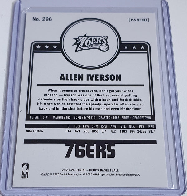 2023 Panini NBA Hoops Allen Iverson #296 HYPER RED /99 Holo - Ready to Grade