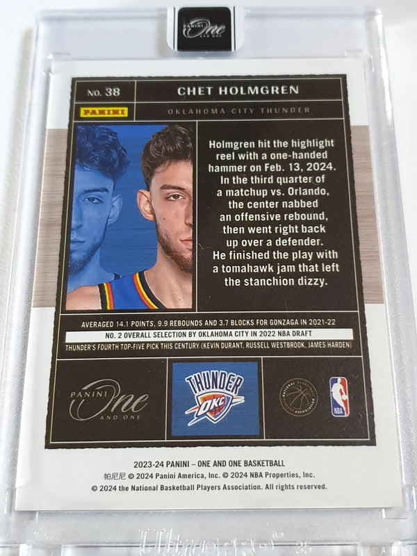 2023 Panini One and One Chet Holmgren #38 RED /15 Holo - Panini Factory Sealed