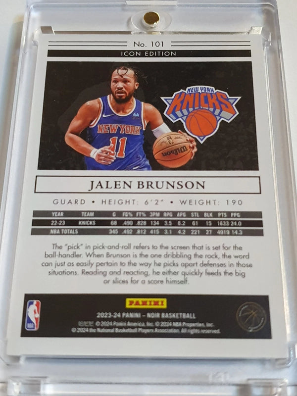 2023 Panini Noir Jalen Brunson #101 /99 Icon Edition - Good Condition