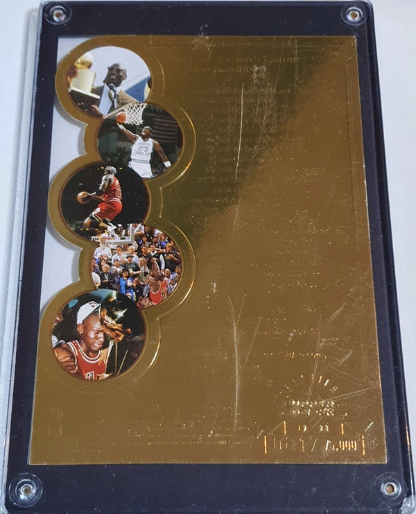 1999 Upper Deck Michael Jordan 22KT GOLD CARD Jumbo /5000 Retires - Rare