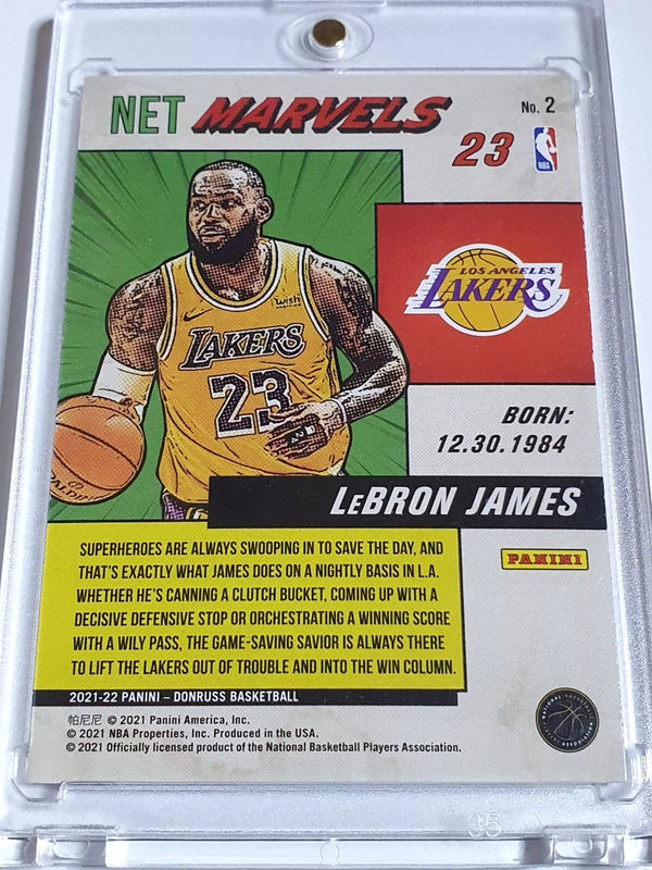 2021 Panini Donruss LeBron James #2 PRESS PROOF PURPLE Net Marvels - Rare