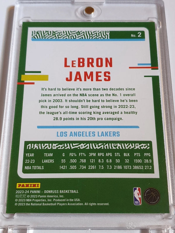 2023 Panini Donruss Lebron James #2 RED CHOICE /99 Holo - Ready to Grade