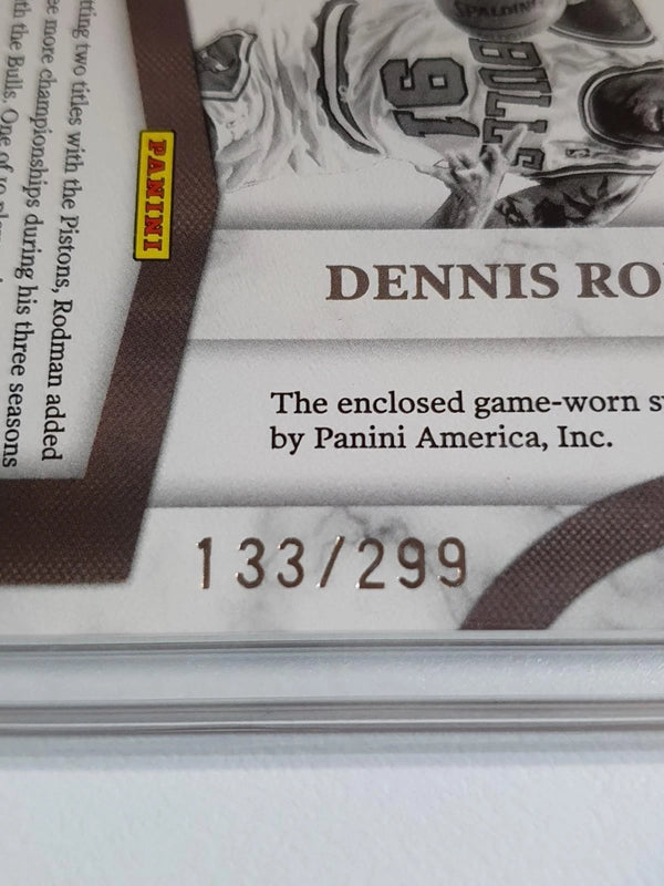 2010 Panini Donruss Dennis Rodman #PATCH /299 Game Worn Jersey - Rare