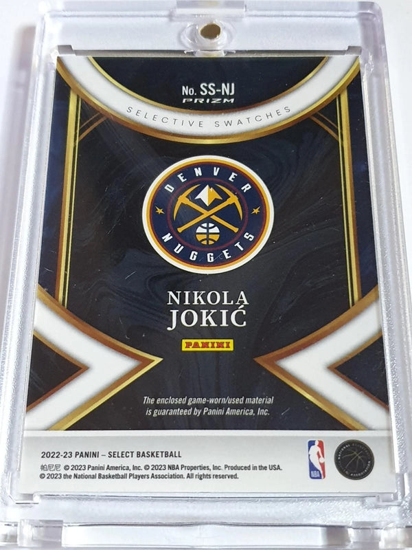 2022 Panini Select Nikola Jokic #PATCH SILVER Prizm Game Worn Jersey - Rare