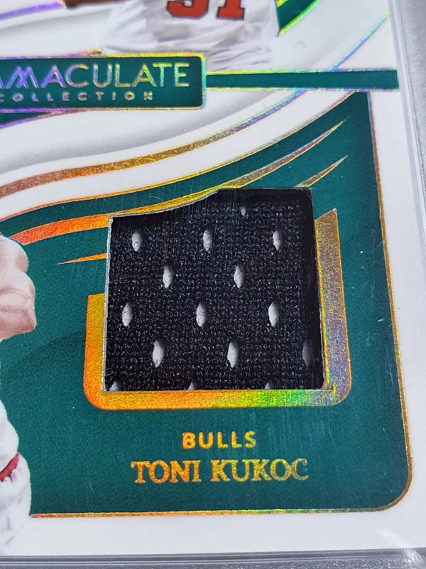 2023 Immaculate Dennis Rodman Toni Kukoc #PATCH /99 Game Worn Dual Jerseys