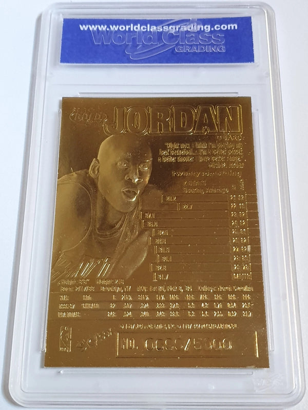 1997 Skybox Michael Jordan 23KT Gold Z-Force /5000 Red Hologram - Gem Mint 10