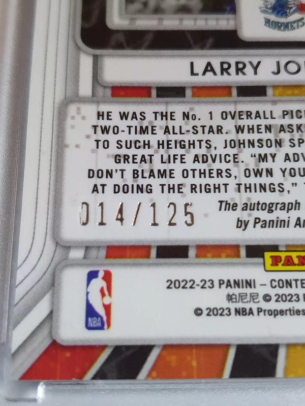 2022 Contenders Optic Larry Johnson AUTO HOLO /125 All-Time Contenders - Rare