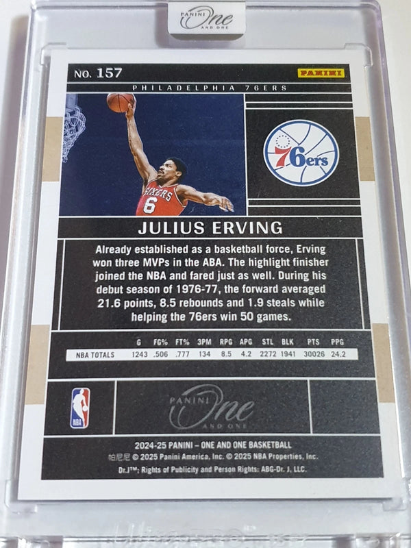 2024 Panini One and One Julius Erving #157 BLUE /35 Holo - Factory Sealed