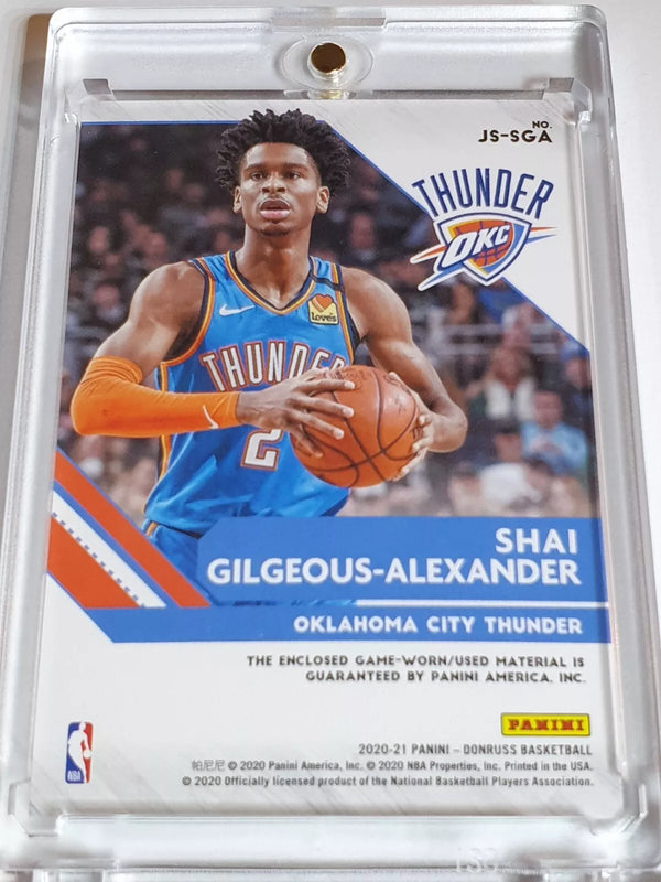 2020 Panini Donruss Shai Gilgeous-Alexander #PATCH Game Worn Jersey - Rare