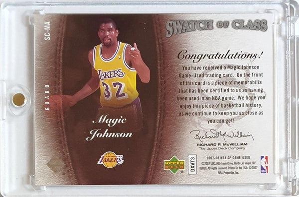 2007 UD SP Game Used Magic Johnson #PATCH Game Worn Jersey - Ready to Grade