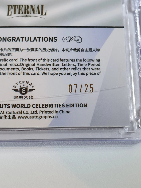 2024 Eternal Abraham Lincoln #RELICS RED /25 Authentic History Relic - Sealed