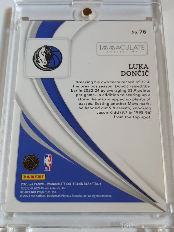 2023 Panini Immaculate Luka Doncic #76 RED Foil /49 Action Edition - Rare
