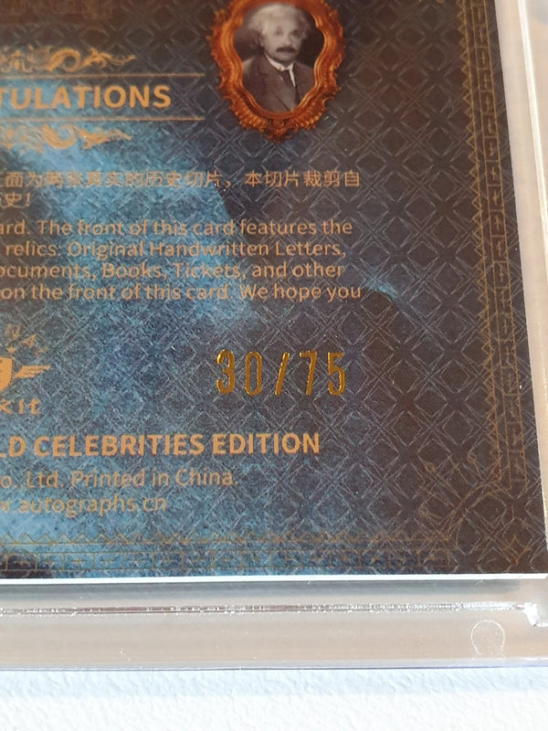 2024 Eternal Leonardo da Vinci Albert Einstein #RELICS BLUE /75 Dual Relics