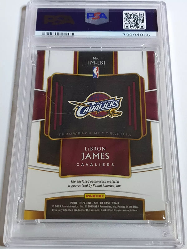 2018 Panini Select LeBron James #PATCH Game Worn Jersey - PSA 9 (POP 11)