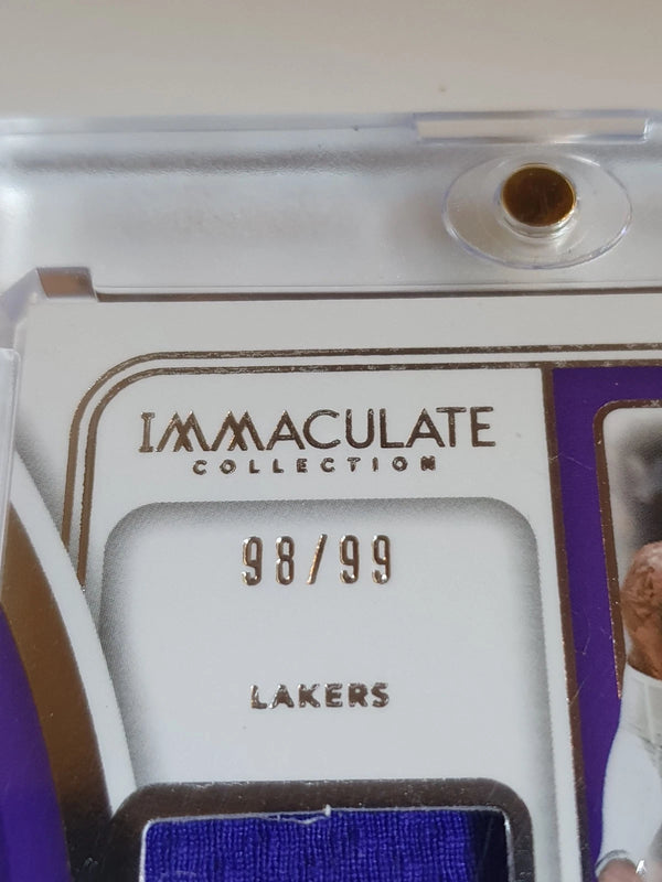 2023 Immaculate Collection Lebron James #PATCH /99 Game Worn Jersey - Rare
